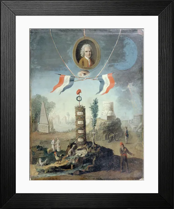 Framed Print : Revolutionary allegory, 1794. Creator: Nicolas Henri Jeaurat de Bertry Framed Print : Revolutionary allegory, 1794. Creator: Nicolas Henri Jeaurat de Bertry