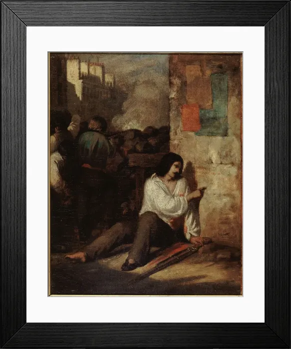 Framed Print : Episode of the 1848 revolution, c1848. Creator: Tony Johannot Framed Print : Episode of the 1848 revolution, c1848. Creator: Tony Johannot
