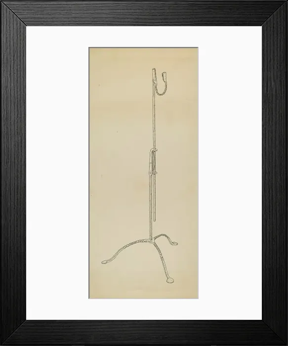 Framed Print : Rush and Candle Stand, c. 1939. Creator: Irene Lawson Framed Print : Rush and Candle Stand, c. 1939. Creator: Irene Lawson