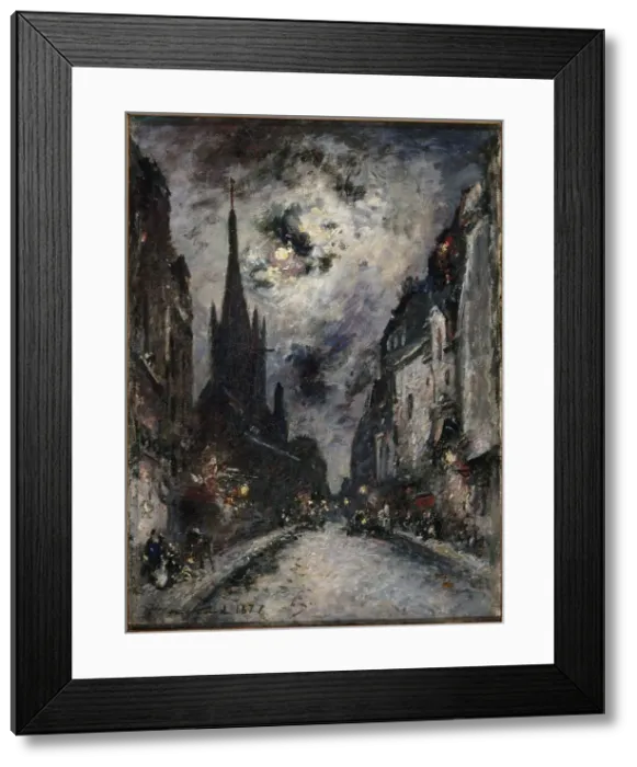 Framed Print : Rue Saint-Séverin, current 5th arrondissement, 1877. Creator: Johan Barthold Jongkind Framed Print : Rue Saint-Séverin, current 5th arrondissement, 1877. Creator: Johan Barthold Jongkind