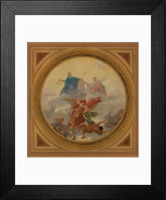 Framed Print : Esquisse pour la mairie du 6ème arrondissement de Paris. Liberté. Egalité. Fraternité, 1887. Creator: Leon Pierre Urbain Bourgeois Framed Print : Esquisse pour la mairie du 6ème arrondissement de Paris. Liberté. Egalité. Fraternité, 1887. Creator: Leon Pierre Urbain Bourgeois