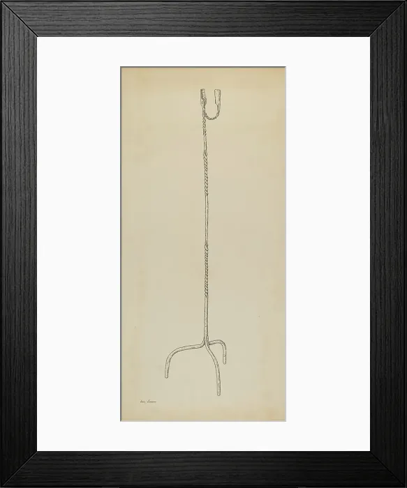 Framed Print : Rush and Candle Stand, c. 1939. Creator: Irene Lawson Framed Print : Rush and Candle Stand, c. 1939. Creator: Irene Lawson