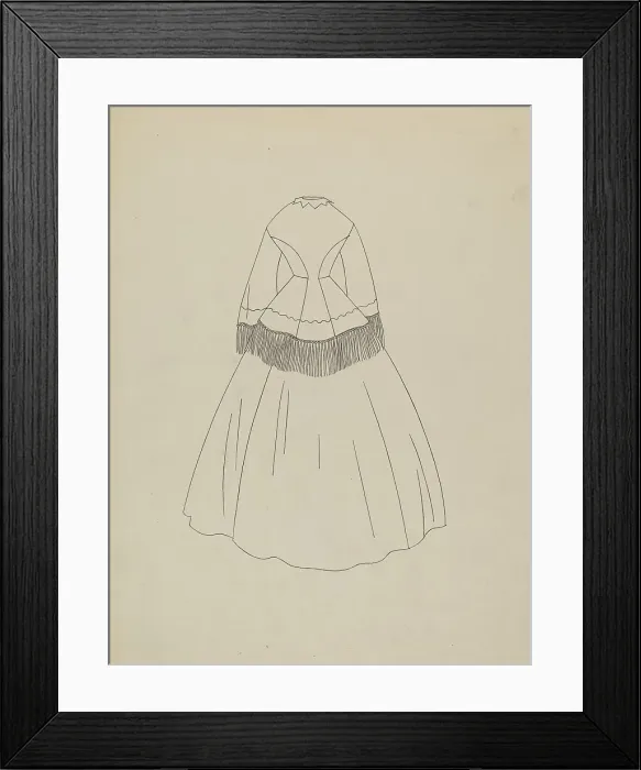 Framed Print : Dress Pattern, c. 1938. Creator: Irene Lawson Framed Print : Dress Pattern, c. 1938. Creator: Irene Lawson