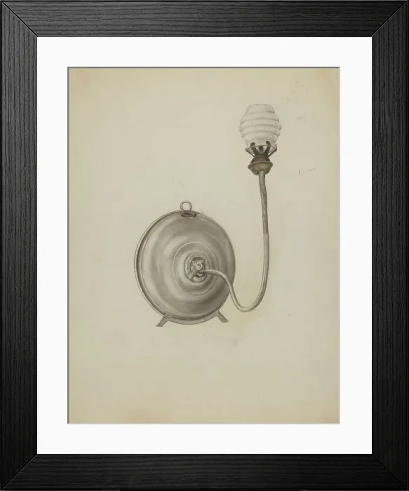 Framed Print : Combination Wall and Standing Lamp, c. 1938. Creator: Jacob Lipkin Framed Print : Combination Wall and Standing Lamp, c. 1938. Creator: Jacob Lipkin