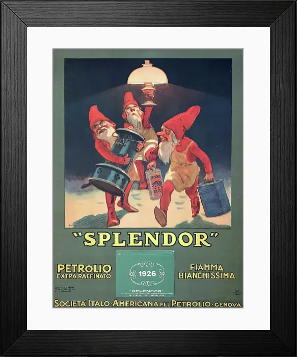 Framed Print : Splendor. Petrolio Extra Raffinato. Creator: Metlicovitz, Leopoldo (1868-1944) Framed Print : Splendor. Petrolio Extra Raffinato. Creator: Metlicovitz, Leopoldo (1868-1944)