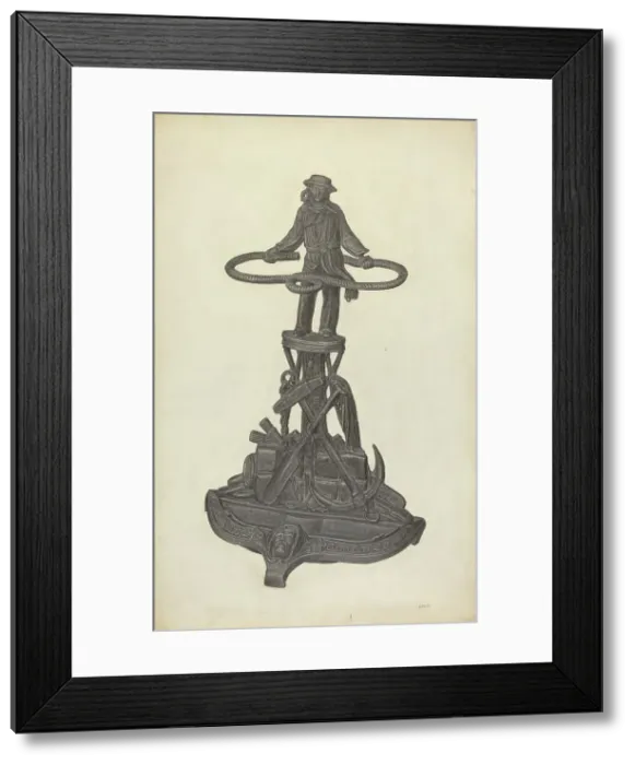 Framed Print : Umbrella Stand, c. 1940. Creator: Jacob Lipkin Framed Print : Umbrella Stand, c. 1940. Creator: Jacob Lipkin