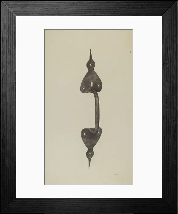 Framed Print : Door Handle, c. 1941. Creator: Jacob Lipkin Framed Print : Door Handle, c. 1941. Creator: Jacob Lipkin