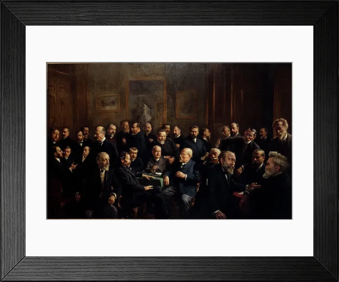 Framed Print : Group portrait of members of the Association of French Republican Journalists, 1907. Creator: Adolphe Henri Laissement Framed Print : Group portrait of members of the Association of French Republican Journalists, 1907. Creator: Adolphe Henri Laissement