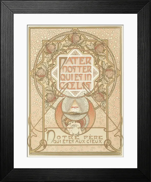Framed Print : Pater Noster, 1900. Creator: Mucha, Alfons Marie (1860-1939) Framed Print : Pater Noster, 1900. Creator: Mucha, Alfons Marie (1860-1939)