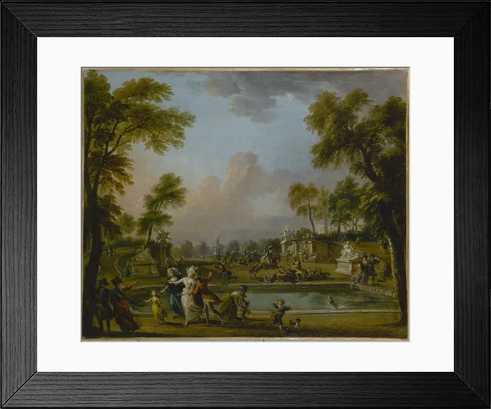 Framed Print : The Charge of Prince of Lambesc in the Tuileries Gardens, July 12, 1789, c1789. Creator: Jean-Baptiste Lallemand Framed Print : The Charge of Prince of Lambesc in the Tuileries Gardens, July 12, 1789, c1789. Creator: Jean-Baptiste Lallemand