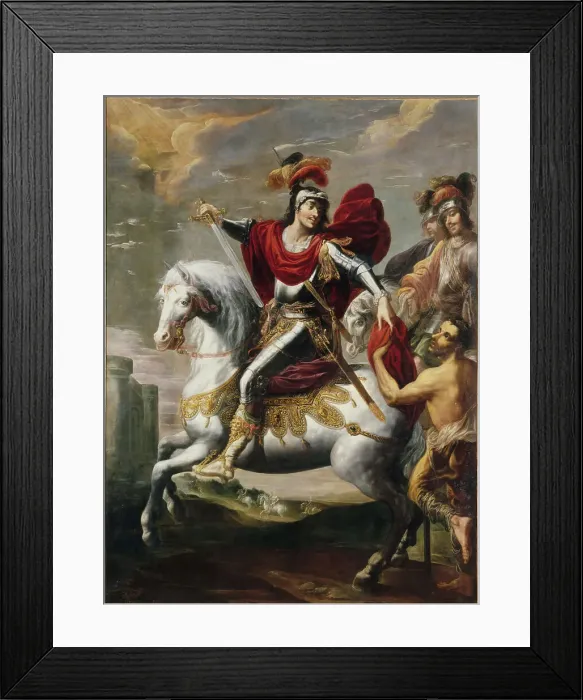 Framed Print : The charity of Saint Martin, between 1624 and 1636. Creator: Georges Lallemant Framed Print : The charity of Saint Martin, between 1624 and 1636. Creator: Georges Lallemant