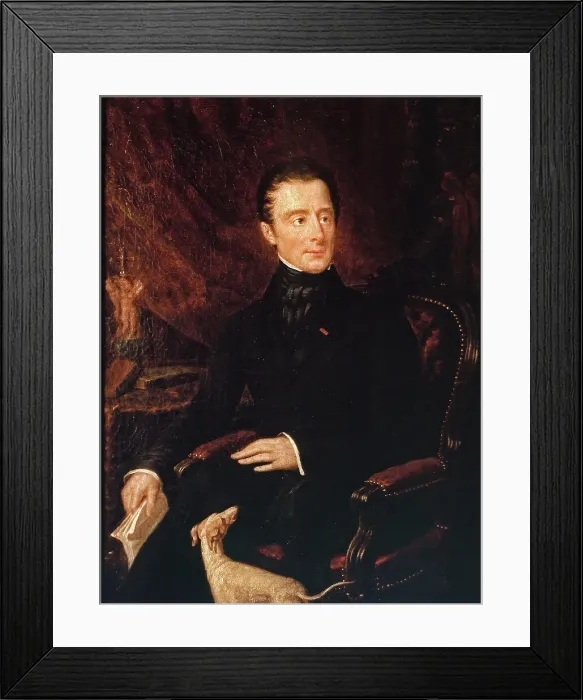 Framed Print : Portrait of Alphonse de Lamartine (1790-1869), poet and politician, c1840. Creator: Elisa de Lamartine Framed Print : Portrait of Alphonse de Lamartine (1790-1869), poet and politician, c1840. Creator: Elisa de Lamartine