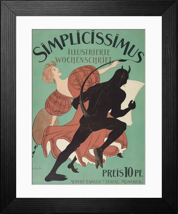 Framed Print : Simplicissimus, ca 1897. Creator: Heine, Thomas Theodor (1867-1948) Framed Print : Simplicissimus, ca 1897. Creator: Heine, Thomas Theodor (1867-1948)