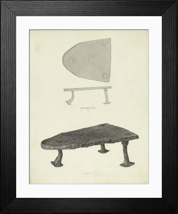 Framed Print : Flat Iron Holder, c. 1939. Creator: Jacob Lipkin Framed Print : Flat Iron Holder, c. 1939. Creator: Jacob Lipkin