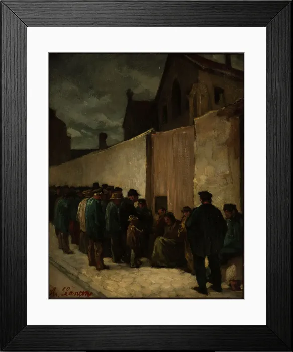Framed Print : The Poor at the corner of rue de la Sante, in 1869. Creator: Auguste-Andre Lancon Framed Print : The Poor at the corner of rue de la Sante, in 1869. Creator: Auguste-Andre Lancon