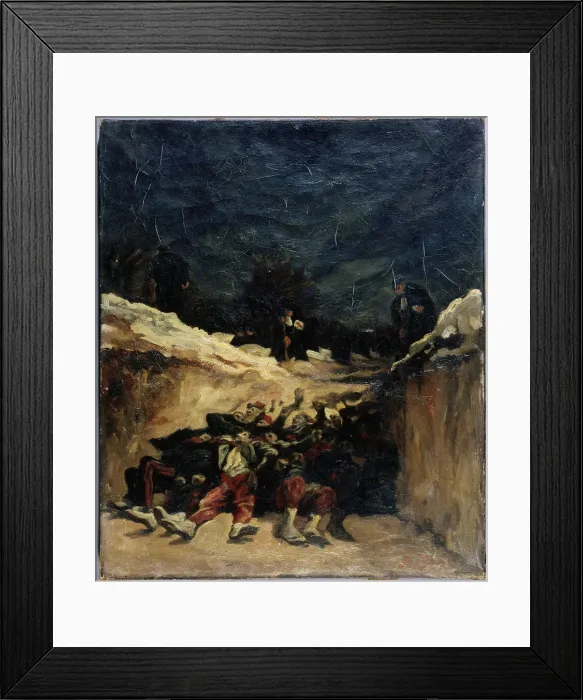 Framed Print : Zouaves death in a trench. War scene of 1870, c1870. Creator: Auguste-Andre Lancon Framed Print : Zouaves death in a trench. War scene of 1870, c1870. Creator: Auguste-Andre Lancon