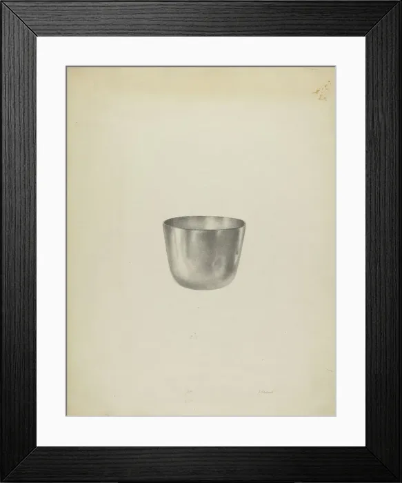 Framed Print : Silver Tumbler Cup, c. 1938. Creator: Sidney Liswood Framed Print : Silver Tumbler Cup, c. 1938. Creator: Sidney Liswood
