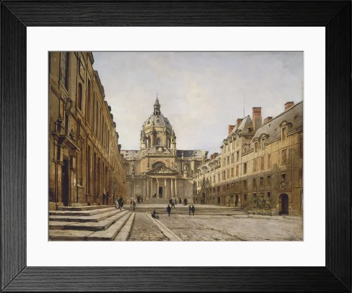 Framed Print : Courtyard of the old Sorbonne, 1886. Creator: Emmanuel Lansyer Framed Print : Courtyard of the old Sorbonne, 1886. Creator: Emmanuel Lansyer