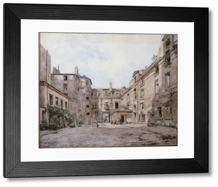 Framed Print : Passage Charlemagne, 1887. Creator: Emmanuel Lansyer Framed Print : Passage Charlemagne, 1887. Creator: Emmanuel Lansyer