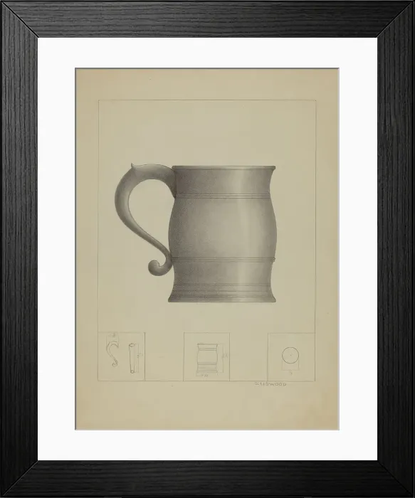 Framed Print : Pewter Mug, 1935 / 1942. Creator: Sidney Liswood