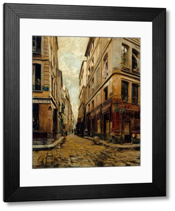 Framed Print : Rue de l'Hotel-Colbert, in 1888, 1888. Creator: Emmanuel Lansyer Framed Print : Rue de l'Hotel-Colbert, in 1888, 1888. Creator: Emmanuel Lansyer