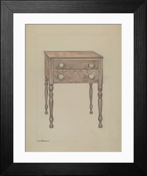 Framed Print : Two Drawer Stand, c. 1936. Creator: Edith Magnette Framed Print : Two Drawer Stand, c. 1936. Creator: Edith Magnette