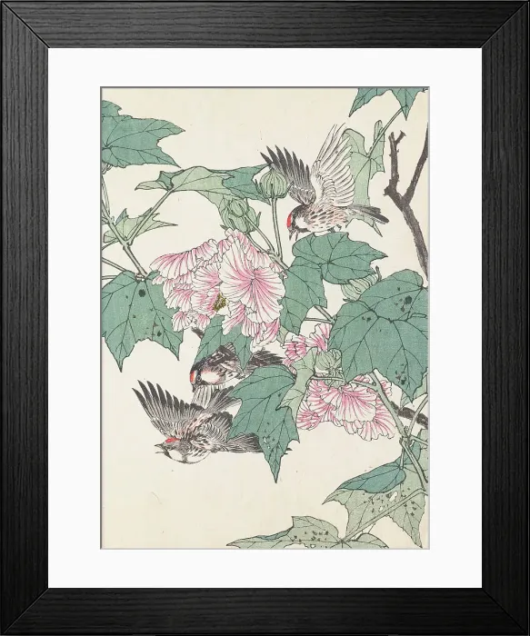 Framed Print : The Four Seasons Bird and Flower Albums (Keinen Kacho Gafu), 1891-1892. Creator: Keinen, Imao (1845-1924) Framed Print : The Four Seasons Bird and Flower Albums (Keinen Kacho Gafu), 1891-1892. Creator: Keinen, Imao (1845-1924)