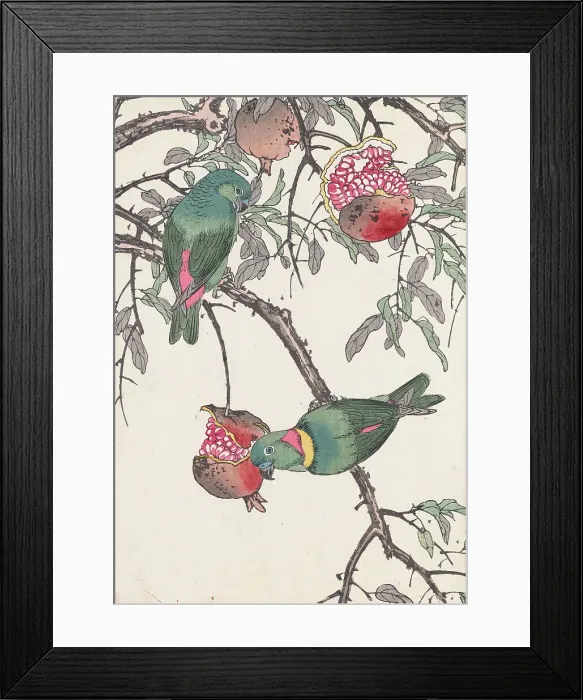 Framed Print : The Four Seasons Bird and Flower Albums (Keinen Kacho Gafu), 1891-1892. Creator: Keinen, Imao (1845-1924) Framed Print : The Four Seasons Bird and Flower Albums (Keinen Kacho Gafu), 1891-1892. Creator: Keinen, Imao (1845-1924)