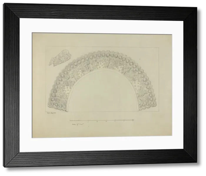 Framed Print : Handmade Embroidery, c. 1936. Creator: Edith Magnette Framed Print : Handmade Embroidery, c. 1936. Creator: Edith Magnette