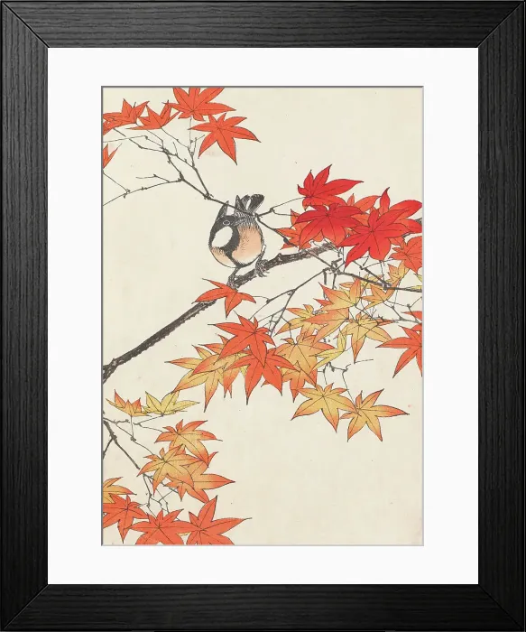 Framed Print : The Four Seasons Bird and Flower Albums (Keinen Kacho Gafu), 1891-1892. Creator: Keinen, Imao (1845-1924) Framed Print : The Four Seasons Bird and Flower Albums (Keinen Kacho Gafu), 1891-1892. Creator: Keinen, Imao (1845-1924)