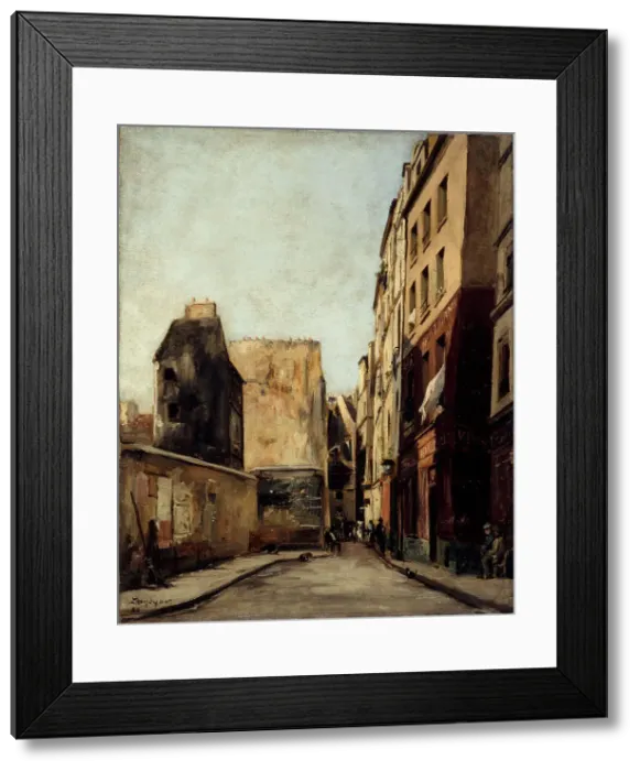 Framed Print : Rue Saint-Julien-le-Pauvre, in 1886. Creator: Emmanuel Lansyer Framed Print : Rue Saint-Julien-le-Pauvre, in 1886. Creator: Emmanuel Lansyer