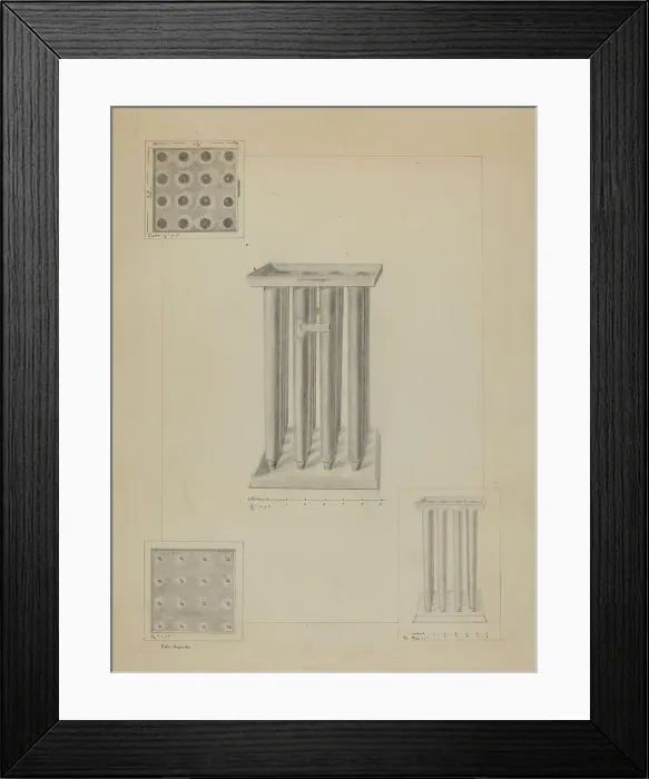 Framed Print : Candle Mold, 1935 / 1942. Creator: Edith Magnette Framed Print : Candle Mold, 1935 / 1942. Creator: Edith Magnette