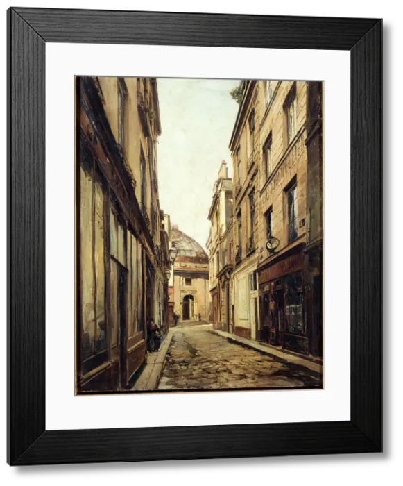 Framed Print : Rue Sauval, 1886. Creator: Emmanuel Lansyer Framed Print : Rue Sauval, 1886. Creator: Emmanuel Lansyer