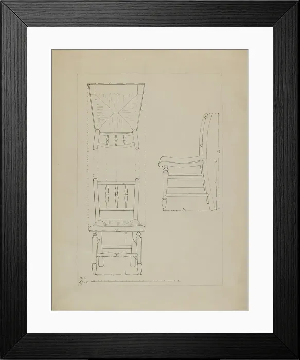 Framed Print : Chair, 1935 / 1942. Creator: Edith Magnette
