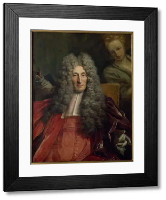 Framed Print : Portrait of Charles Boucher d'Orsay, provost of merchants from 1700 to 1708 (fragment), 1702. Creator: Nicolas de Largilliere Framed Print : Portrait of Charles Boucher d'Orsay, provost of merchants from 1700 to 1708 (fragment), 1702. Creator: Nicolas de Largilliere