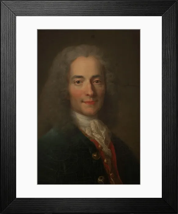 Framed Print : Portrait of Voltaire (1694-1778) in 1718, between 1718 and 1724. Creator: Nicolas de Largilliere Framed Print : Portrait of Voltaire (1694-1778) in 1718, between 1718 and 1724. Creator: Nicolas de Largilliere