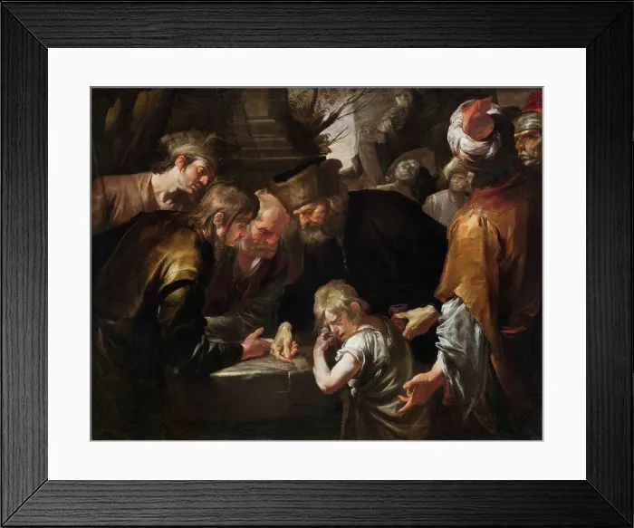 Framed Print : Joseph sold by his brothers, First Half of 17th cen. Creator: Assereto, Gioacchino (1600-1649) Framed Print : Joseph sold by his brothers, First Half of 17th cen. Creator: Assereto, Gioacchino (1600-1649)