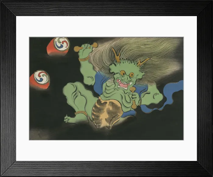 Framed Print : God of Thunder (Raijin). From the series A World of Things (Momoyogusa), 1909-1910. Creator: Sekka, Kamisaka (1866-1942). God of Thunder (Raijin). From the series A World of Things (Momoyogusa), 1909-1910 Framed Print : God of Thunder (Raijin). From the series A World of Things (Momoyogusa), 1909-1910. Creator: Sekka, Kamisaka (1866-1942). God of Thunder (Raijin). From the series A World of Things (Momoyogusa), 1909-1910