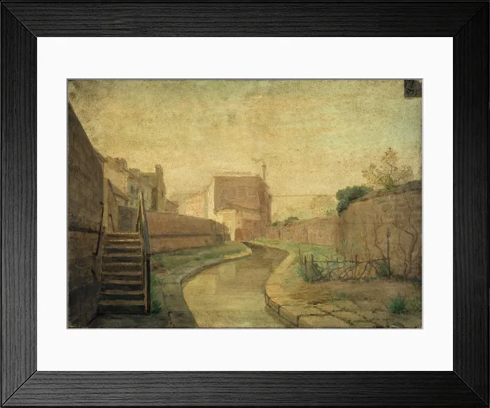 Framed Print : The Bievre, rue Croulebarde, 1890. Creator: Ferdinand Laudigeois Framed Print : The Bievre, rue Croulebarde, 1890. Creator: Ferdinand Laudigeois