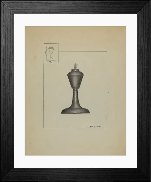 Framed Print : Lamp, c. 1936. Creator: Matthew Mangiacotti Framed Print : Lamp, c. 1936. Creator: Matthew Mangiacotti
