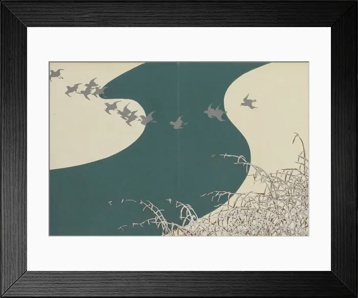 Framed Print : River in Winter (Fuyu no kawa). From the series A World of Things (Momoyogusa), 1909-1910. Creator: Sekka, Kamisaka (1866-1942). River in Winter (Fuyu no kawa). From the series A World of Things (Momoyogusa), 1909-1910 Framed Print : River in Winter (Fuyu no kawa). From the series A World of Things (Momoyogusa), 1909-1910. Creator: Sekka, Kamisaka (1866-1942). River in Winter (Fuyu no kawa). From the series A World of Things (Momoyogusa), 1909-1910