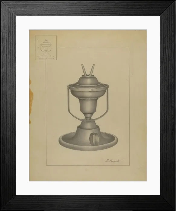 Framed Print : Swinging Lamp, c. 1936. Creator: Matthew Mangiacotti Framed Print : Swinging Lamp, c. 1936. Creator: Matthew Mangiacotti