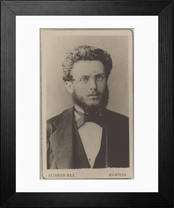Framed Print : Portrait of Edmund Naumann (1854-1927), 1872. Creator: Photo studio Heinrich Max, Munich Framed Print : Portrait of Edmund Naumann (1854-1927), 1872. Creator: Photo studio Heinrich Max, Munich