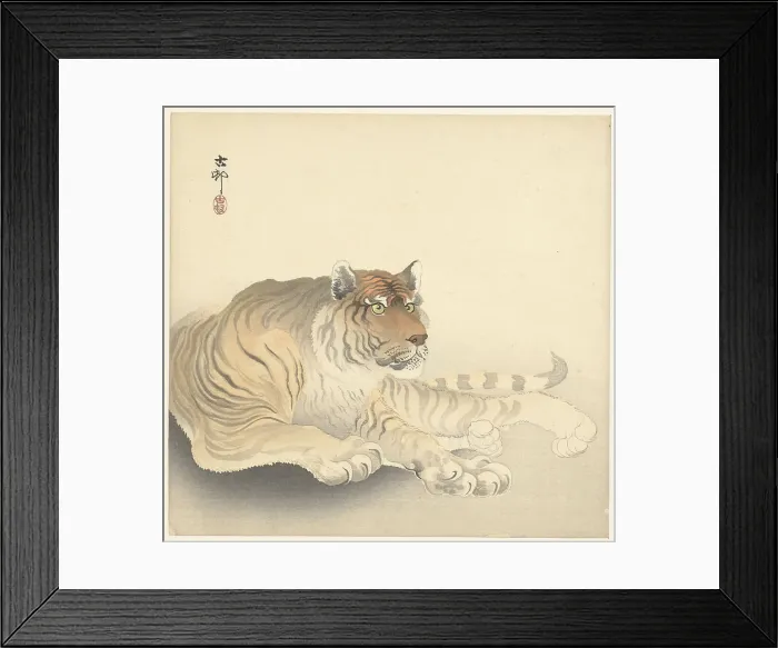Framed Print : Tiger, 1920-1930. Creator: Ohara, Koson (1877-1945) Framed Print : Tiger, 1920-1930. Creator: Ohara, Koson (1877-1945)