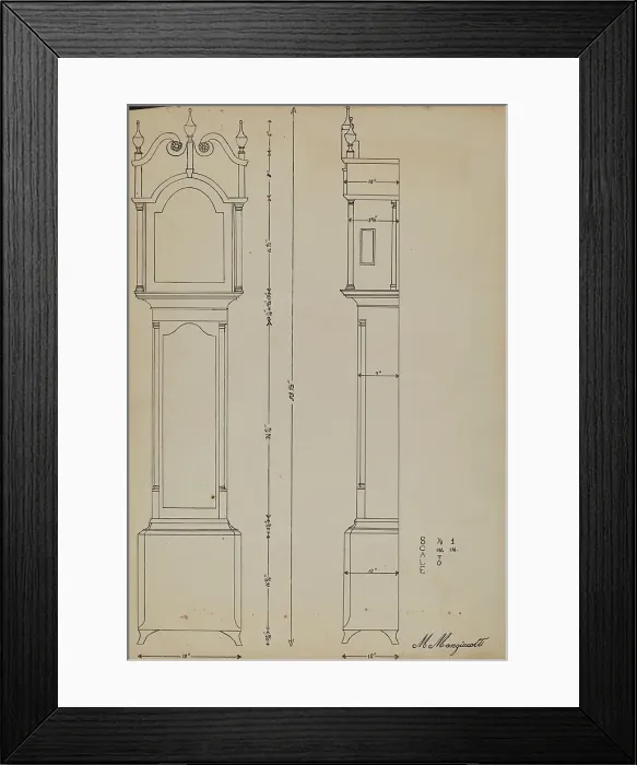 Framed Print : Clock, 1935 / 1942. Creator: Matthew Mangiacotti Framed Print : Clock, 1935 / 1942. Creator: Matthew Mangiacotti