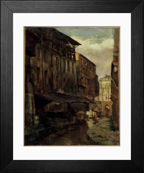 Framed Print : The Bievre, rue de Valence, c1899. Creator: JS Le Merle Framed Print : The Bievre, rue de Valence, c1899. Creator: JS Le Merle