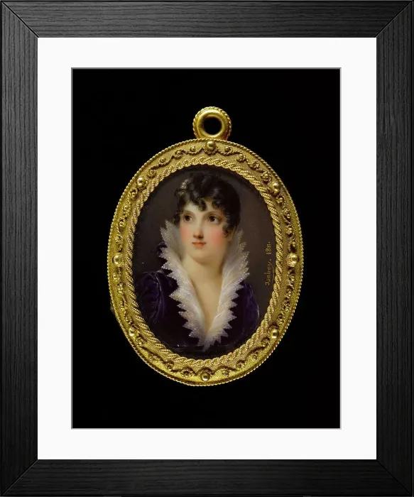 Framed Print : Portrait of the Duchess of Bassano, 22–07–1811. Creator: Jean-Baptiste Isabey Framed Print : Portrait of the Duchess of Bassano, 22–07–1811. Creator: Jean-Baptiste Isabey