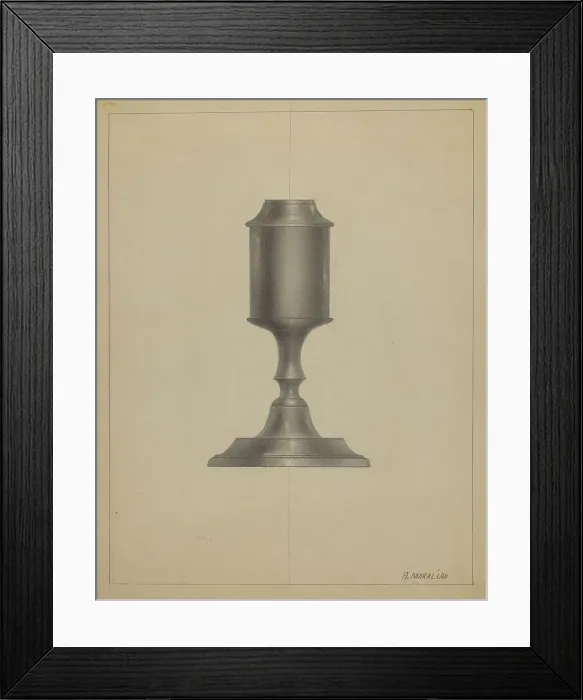 Framed Print : Whale Oil Lamp, c. 1936. Creator: Arsen Maralian Framed Print : Whale Oil Lamp, c. 1936. Creator: Arsen Maralian