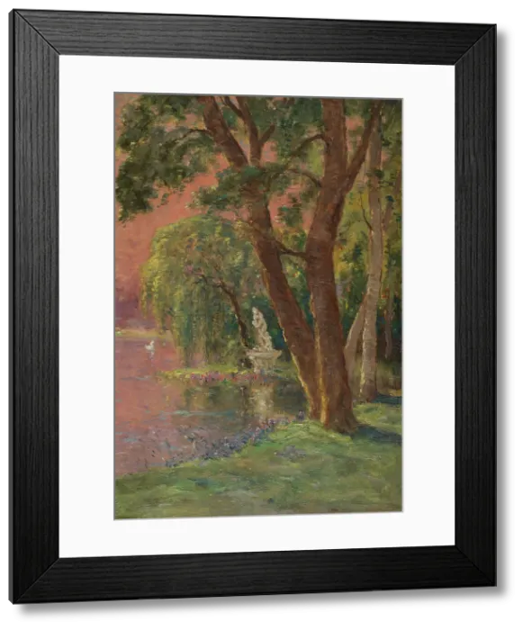 Framed Print : Sketch for the town hall of Joinville-le-Pont: Lac d'Amour- sunrise - statue of Venus and... c1918. Creator: Marie Joseph Leon Iwill Framed Print : Sketch for the town hall of Joinville-le-Pont: Lac d'Amour- sunrise - statue of Venus and... c1918. Creator: Marie Joseph Leon Iwill