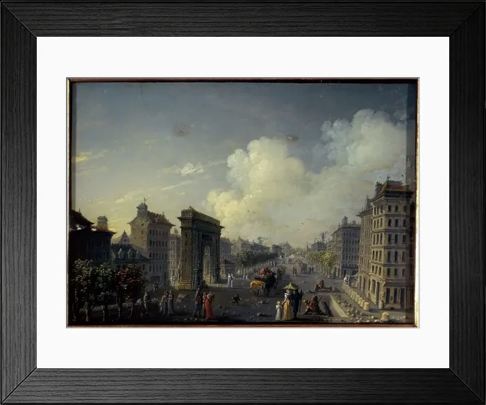 Framed Print : Porte Saint-Denis and the boulevard, current 10th arrondissement, between 1801 and 1850. Creator: Jean Francois Lebelle Framed Print : Porte Saint-Denis and the boulevard, current 10th arrondissement, between 1801 and 1850. Creator: Jean Francois Lebelle